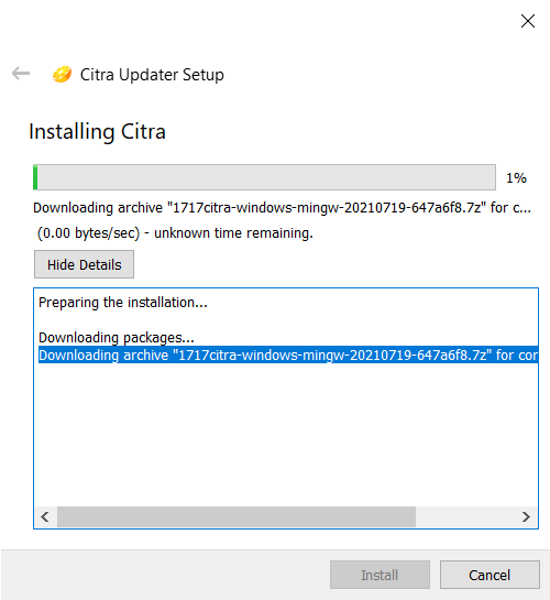 Citra emulator PC update